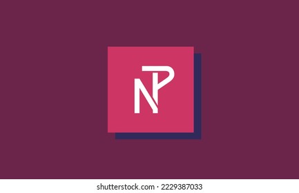 Alphabet letters Initials Monogram logo NP, PN, N and P