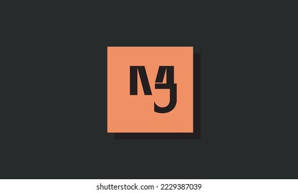 Alphabet letters Initials Monogram logo MJ, JM, M and J
