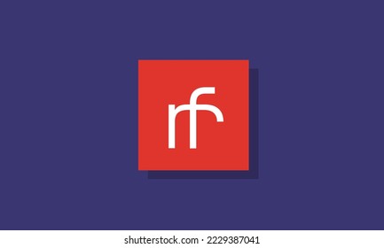 Letras alfabéticas Iniciales Logotipo Monograma RF, FR, R y F