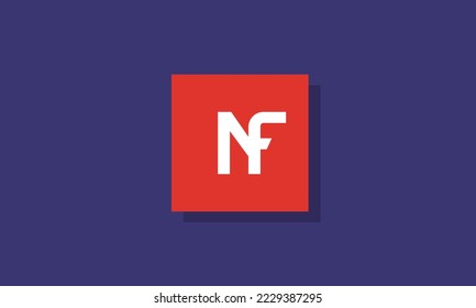 Letras alfabéticas Iniciales Monograma NF, FN, N y F