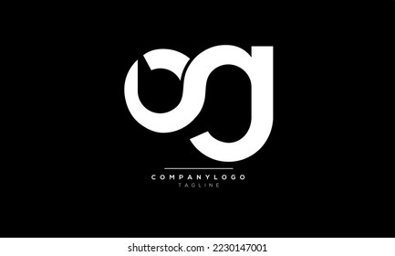 Alphabet letters Initial Monogram Logo OG, OG INITIAL, OG Brief