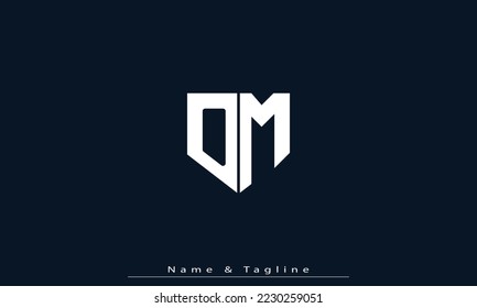 Alphabet letters Initial Monogram Logo OM, MO