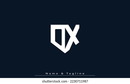 Letras alfabéticas Iniciales Logo Monograma OX , XO