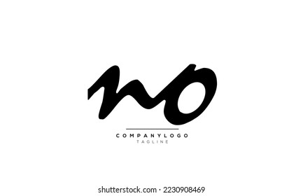 Letras alfabéticas Iniciales Logotipo Monograma NO,NO INICIAL,NO letra