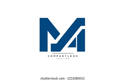 Alphabet letters Initials Monogram logo MA, MA INITIAL, MA letter