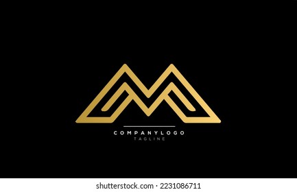 Alphabet letters Initials Monogram logo M, M INITIAL, M letter