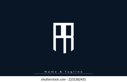 Alphabet letters Initials Monogram logo PR , RP
