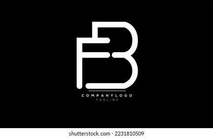 Letras alfabéticas Logo del Monograma FB, FB INITIAL, carta FB