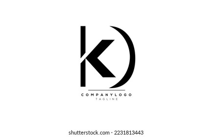Letras alfabéticas Iniciales Monograma KD, KD INITIAL, letra KD