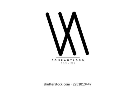 Alphabet letters Initial Monogram logo HA, HA INITIAL, HA-Brief