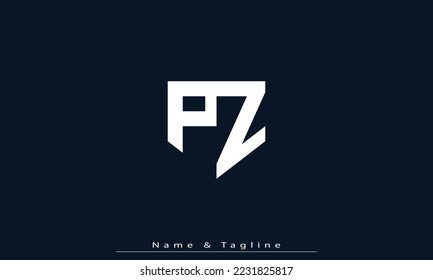 Alphabet letters Initials Monogram logo PZ , ZP