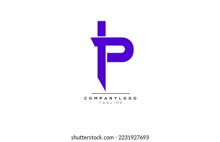 Alphabet letters Initials Monogram logo TP,TP  INITIAL,TP  letter