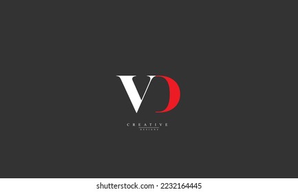 Alphabet letters Initial Monogram Logo VD DV V D