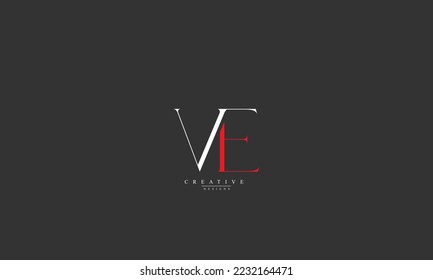 Alphabet letters Initials Monogram logo VE EV V E