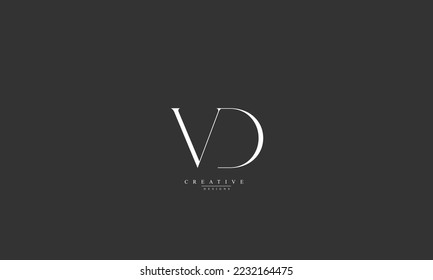 Alphabet letters Initials Monogram logo VD DV V D