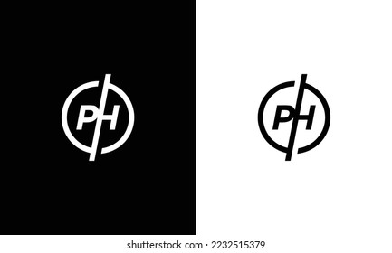 Alphabet letters Initial Monogram Logo PH, PH INITIAL, PH-Brief