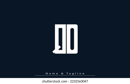 Letras alfabéticas Iniciales Logo Monograma QO , OQ