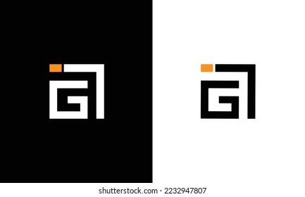 Alphabet letters Initials Monogram logo GI,GI INITIAL, GI letter , G and I
