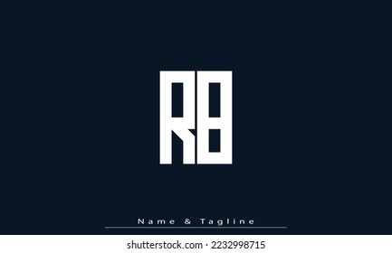 
Alphabet letters Initials Monogram logo RB , BR
