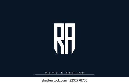 Alphabet letters Initials Monogram logo RA , AR
