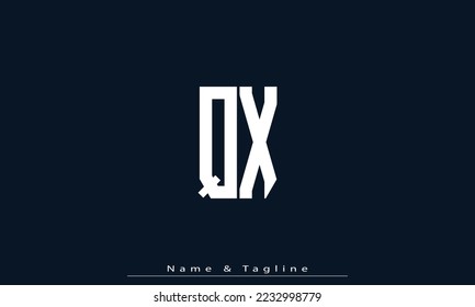 Alphabet letters Initials Monogram logo QX , XQ