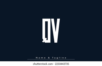 Alphabet letters Initials Monogram logo QV , VQ