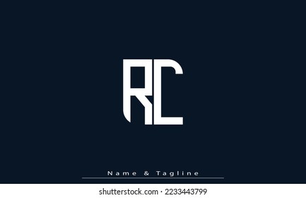Alphabet letters Initial Monogram Logo RC, CR