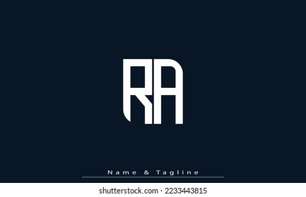 Alphabet letters Initials Monogram logo RA , AR