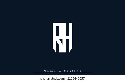 Alphabet letters Initials Monogram logo RH , HR