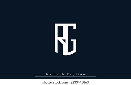 Alphabet letters Initials Monogram logo RG , GR