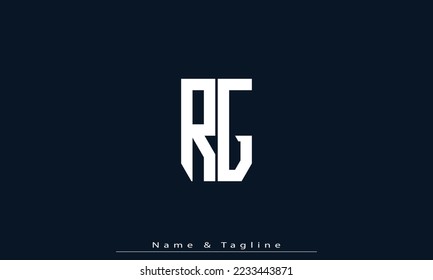 Alphabet letters Initials Monogram logo RG , GR