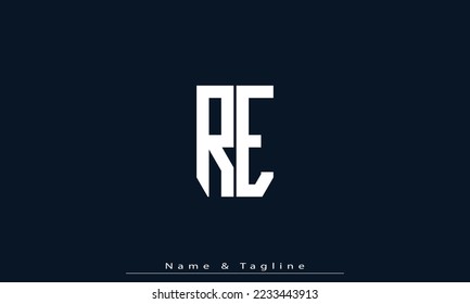 Alphabet letters Initials Monogram logo RE , ER