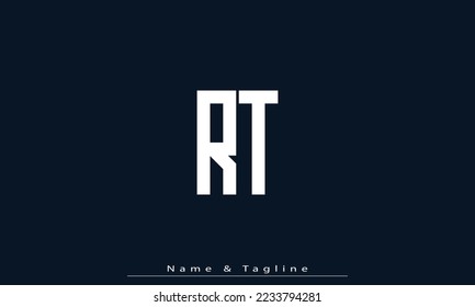 Letras alfabéticas Iniciales Monograma RT , TR