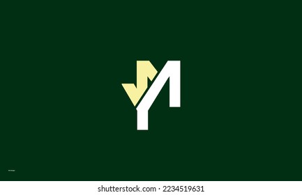 Alphabet letters Initials Monogram logo YM, MY, Y and M