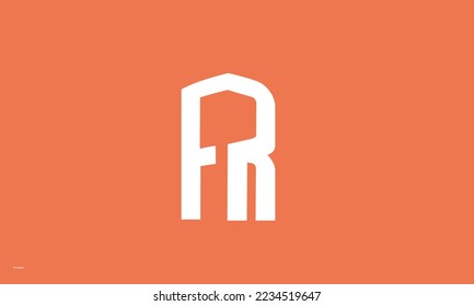 Letras alfabéticas Iniciales Logotipo de monograma FR, RF, F y R
