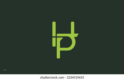 Alphabet letters Initials Monogram logo HP, PH, H and P