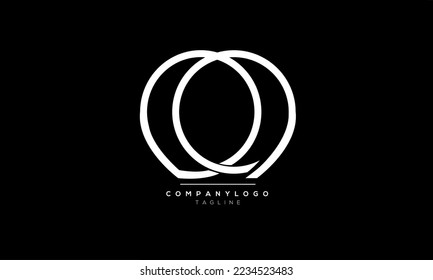 Letras alfabéticas Iniciales logotipo de monograma OO, OO INICIAL, OO letra