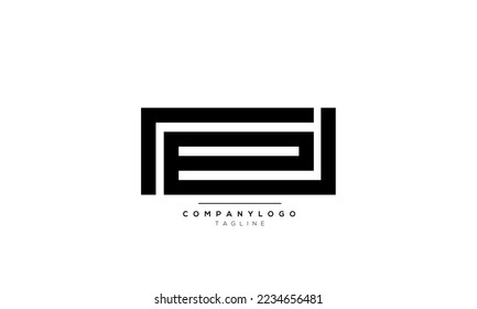 Alphabet letters Initial Monogram Logo OE, OE INITIAL, OE Letter