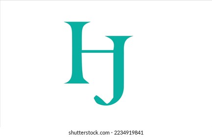 Alphabet letters Initial Monogram Logo HJ, HJ INITIAL, HJ-Brief