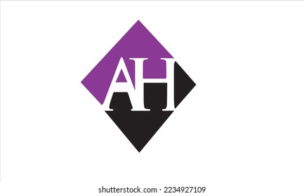 Letras alfabéticas Iniciales Monograma AH, AH INITIAL, carta AH
