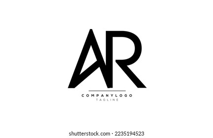 Alphabet letters Initials Monogram logo AR,AR  INITIAL,AR  letter