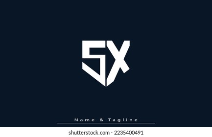 Alphabet letters Initial Monogram Logo SX, XS