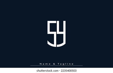 Alphabet letters Initials Monogram logo SY , YS