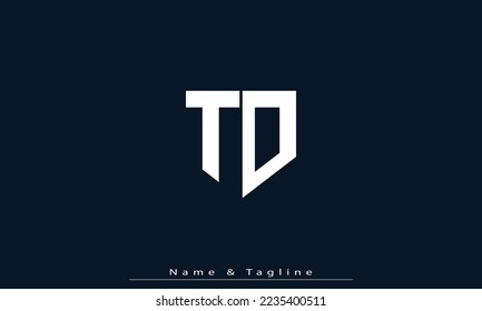 Alphabet letters Initials Monogram logo TD , DT