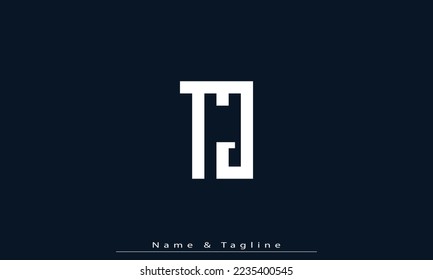 Alphabet letters Initials Monogram logo TJ , JT