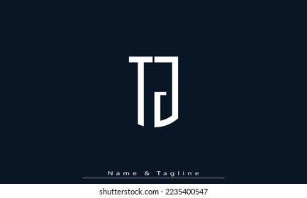 Alphabet letters Initial Monogram Logo TJ, JT