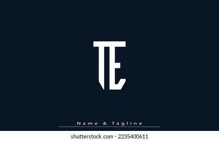 Alphabet letters Initial Monogram logo TE, ET