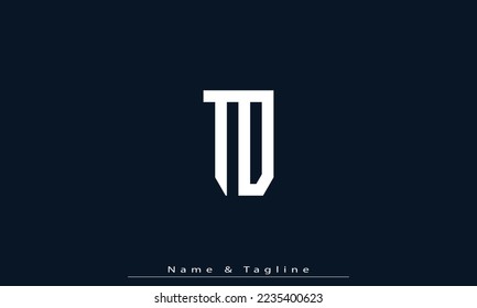 Alphabet letters Initial Monogram Logo TD, DT