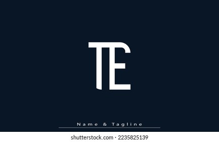 Alphabet letters Initial Monogram logo TE, ET