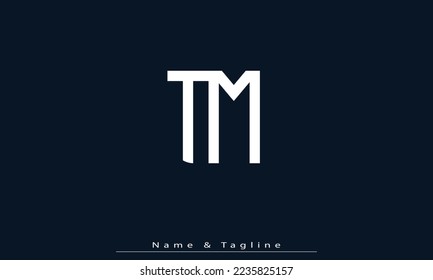 Alphabet letters Initial Monogram Logo TM, MT